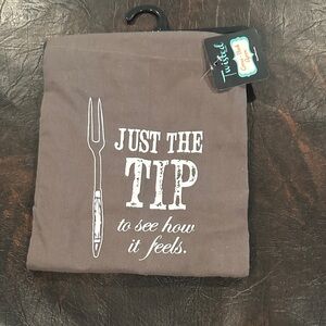 Twisted Charcoal Apron with Fork Design
